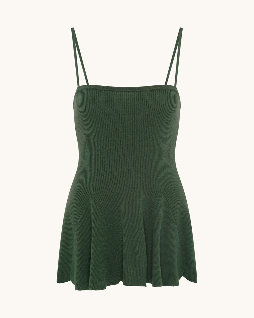 green skater dress forever 21 Green Spaghetti Straps Crossed Dress – MODALIER